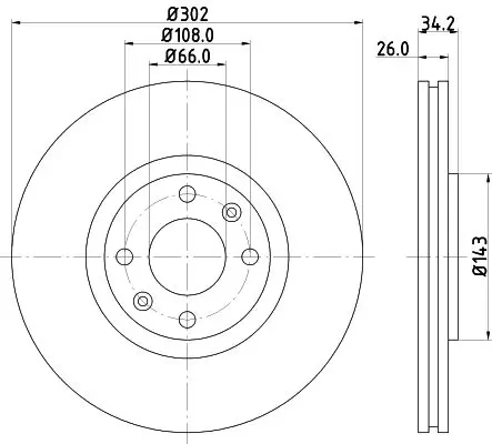 Handler.Part Brake disc HELLA 8DD355119161 4