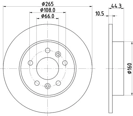 Handler.Part Brake disc HELLA 8DD355103531 4