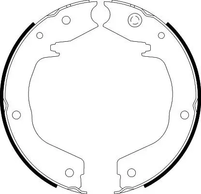 Handler.Part Brake shoe set, parking brake HELLA 8DA355050701 1