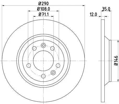 Handler.Part Brake disc HELLA 8DD355110801 4