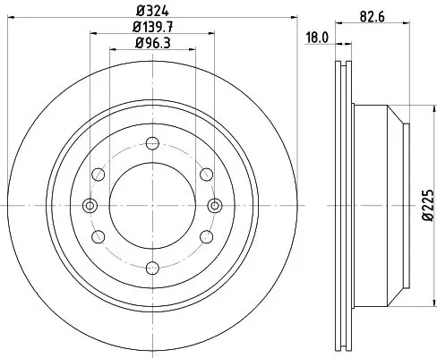 Handler.Part Brake disc HELLA 8DD355116491 4