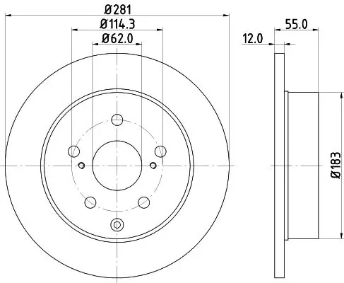 Handler.Part Brake disc HELLA 8DD355118881 4