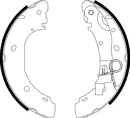 Handler.Part Brake shoe set HELLA 8DB355002681 1