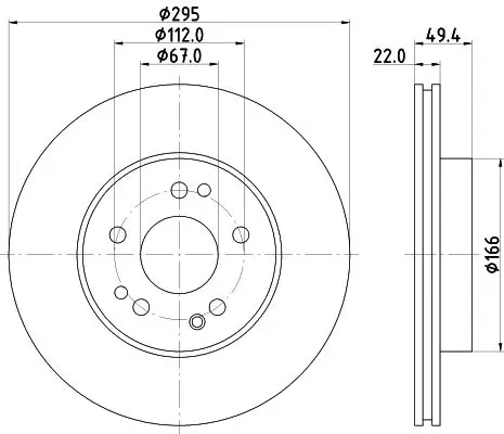 Handler.Part Brake disc HELLA 8DD355102761 4