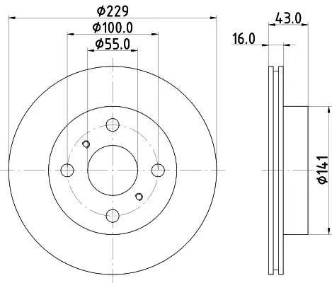 Handler.Part Brake disc HELLA 8DD355106631 4