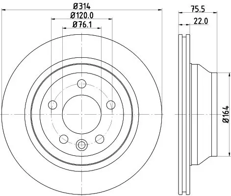 Handler.Part Brake disc HELLA 8DD355128081 4