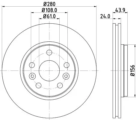 Handler.Part Brake disc HELLA 8DD355116451 4