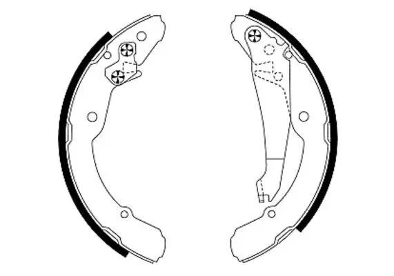 Handler.Part Brake shoe set HELLA 8DB355001691 1