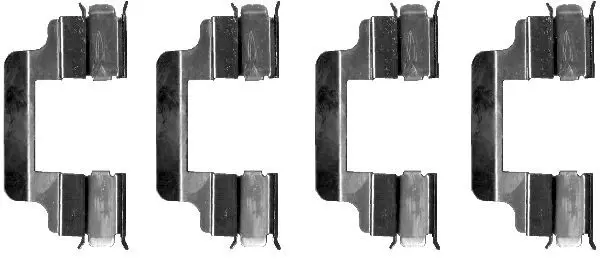 Handler.Part Accessory kit, disc brake pads HELLA 8DZ355202701 1