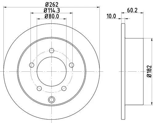 Handler.Part Brake disc HELLA 8DD355119181 4