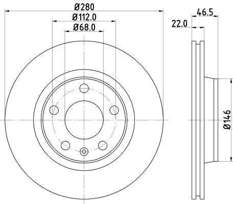 Handler.Part Brake disc HELLA 8DD355127311 4