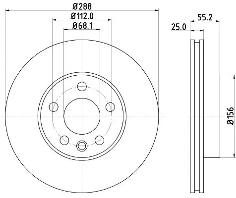 Handler.Part Brake disc HELLA 8DD355127221 4