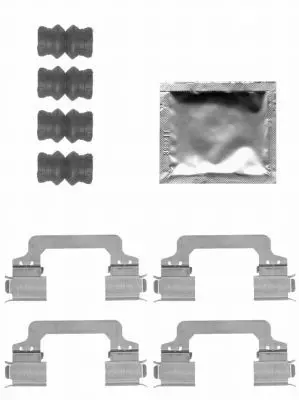 Handler.Part Accessory kit, disc brake pads HELLA 8DZ355204371 1