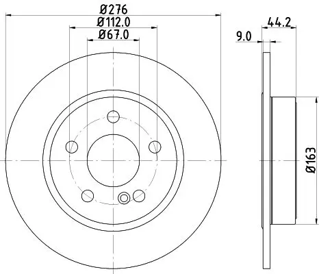 Handler.Part Brake disc HELLA 8DD355119431 4