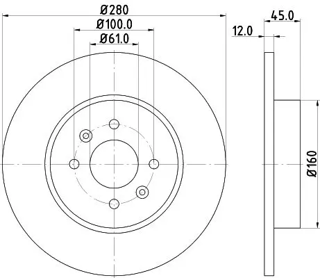 Handler.Part Brake disc HELLA 8DD355115811 4