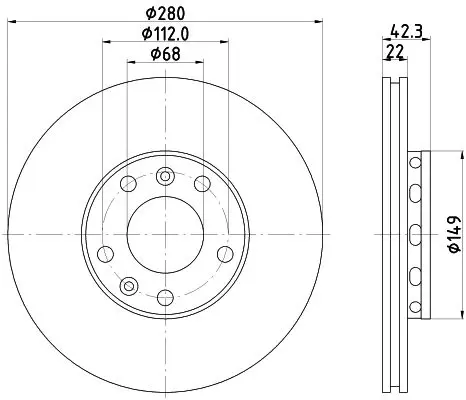 Handler.Part Brake disc HELLA 8DD355113321 1