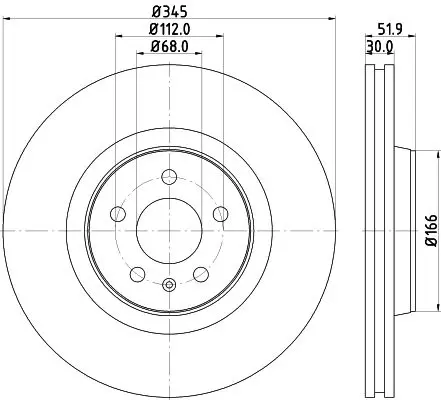 Handler.Part Brake disc HELLA 8DD355117181 1