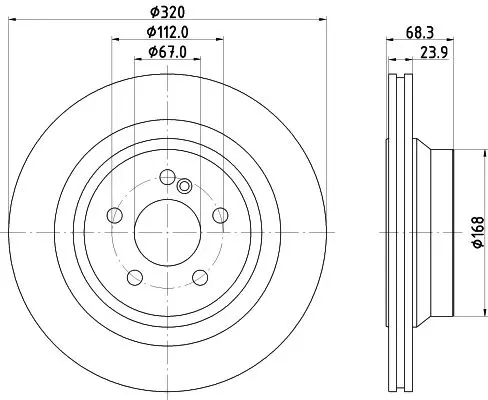 Handler.Part Brake disc HELLA 8DD355122951 1