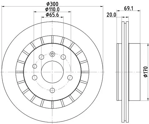 Handler.Part Brake disc HELLA 8DD355114381 4