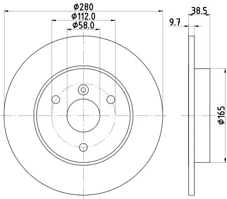 Handler.Part Brake disc HELLA 8DD355113561 4