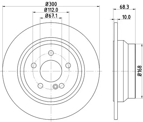 Handler.Part Brake disc HELLA 8DD355108841 4