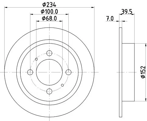 Handler.Part Brake disc HELLA 8DD355105151 4