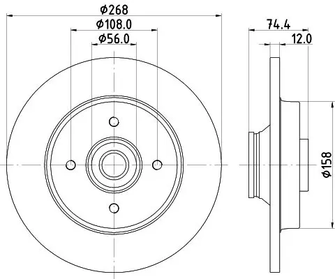 Handler.Part Brake disc HELLA 8DD355123261 4