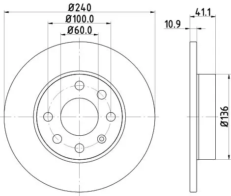 Handler.Part Brake disc HELLA 8DD355108311 4