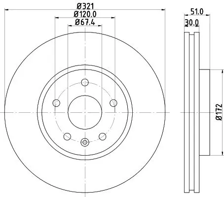 Handler.Part Brake disc HELLA 8DD355116041 1