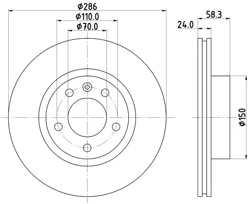 Handler.Part Brake disc HELLA 8DD355103721 4