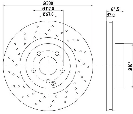 Handler.Part Brake disc HELLA 8DD355109471 4