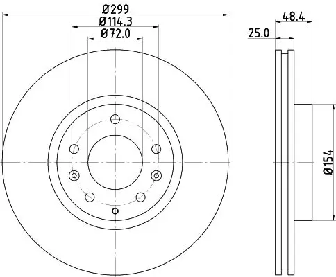 Handler.Part Brake disc HELLA 8DD355128991 4