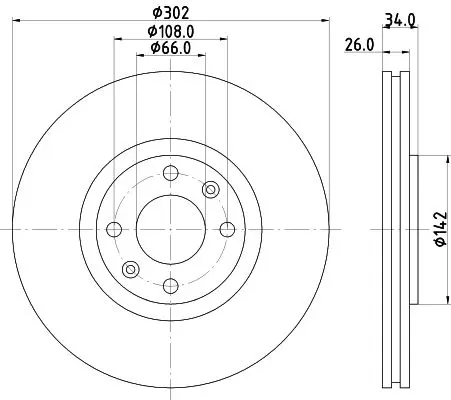 Handler.Part Brake disc HELLA 8DD355111321 4