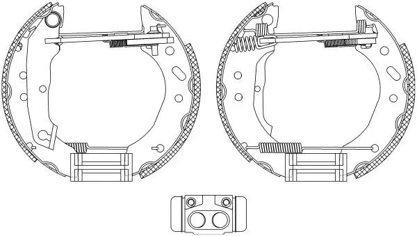 Handler.Part Brake shoe set HELLA 8DB355005011 1