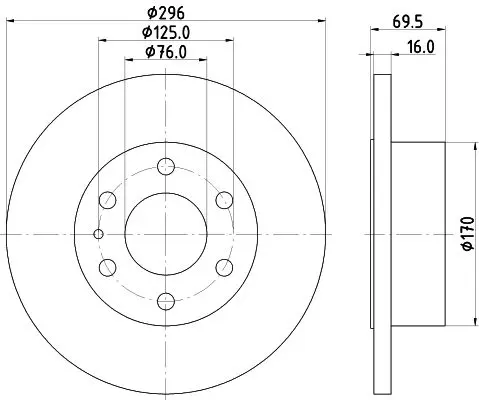 Handler.Part Brake disc HELLA 8DD355117171 4