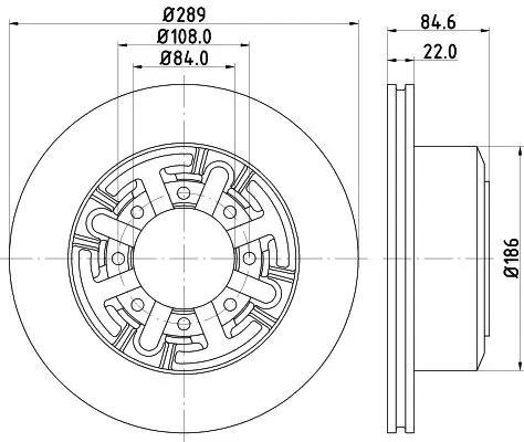 Handler.Part Brake disc HELLA 8DD355105791 1