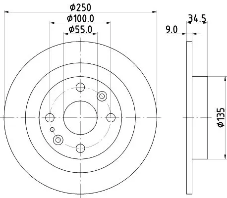 Handler.Part Brake disc HELLA 8DD355103191 4