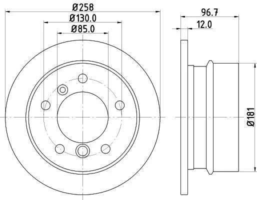 Handler.Part Brake disc HELLA 8DD355128401 4