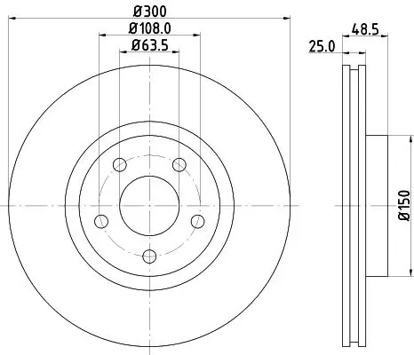 Handler.Part Brake disc HELLA 8DD355128471 4