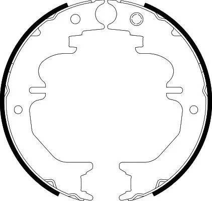 Handler.Part Brake shoe set, parking brake HELLA 8DA355050711 1