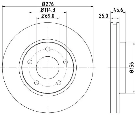 Handler.Part Brake disc HELLA 8DD355116241 4