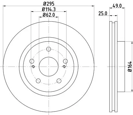 Handler.Part Brake disc HELLA 8DD355113621 4