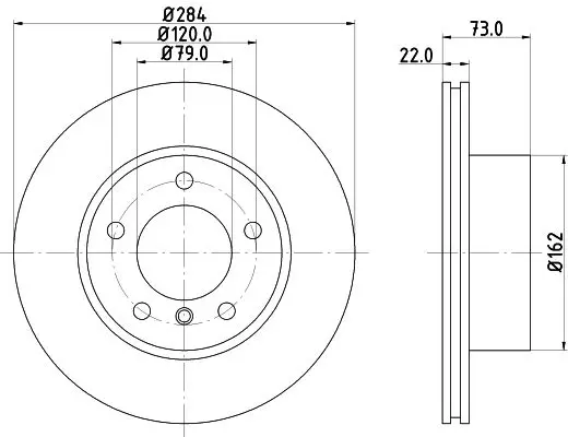 Handler.Part Brake disc HELLA 8DD355118031 1