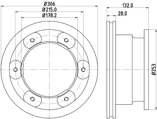 Handler.Part Brake disc HELLA 8DD355115551 4