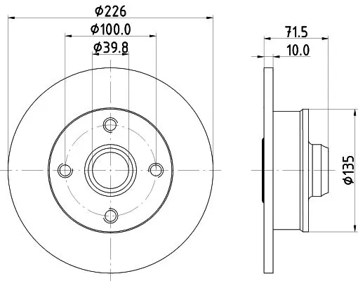 Handler.Part Brake disc HELLA 8DD355113461 4