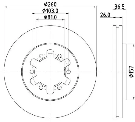 Handler.Part Brake disc HELLA 8DD355104551 4