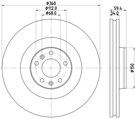 Handler.Part Brake disc HELLA 8DD355128091 4