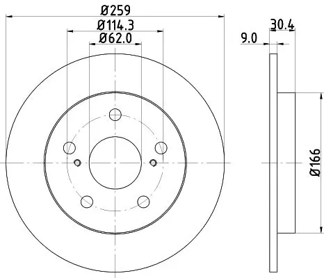 Handler.Part Brake disc HELLA 8DD355118981 4