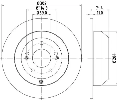 Handler.Part Brake disc HELLA 8DD355116871 4