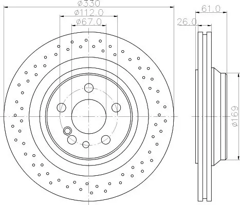 Handler.Part Brake disc HELLA 8DD355110191 1